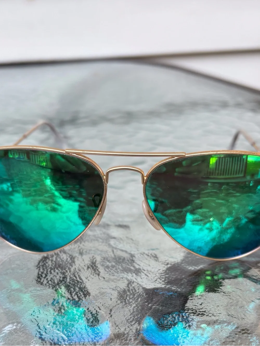 Vintage Ray-Ban RB3025 Style Gold Aviator Sun Glasses